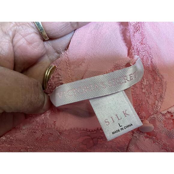 < Victoria’s Secret Pink Silk Lace Lingerie Piece > - Picture 2 of 3